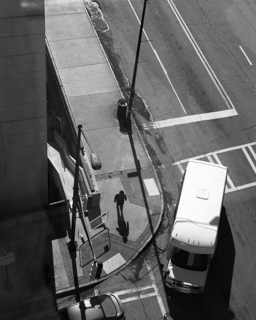 white van on the road