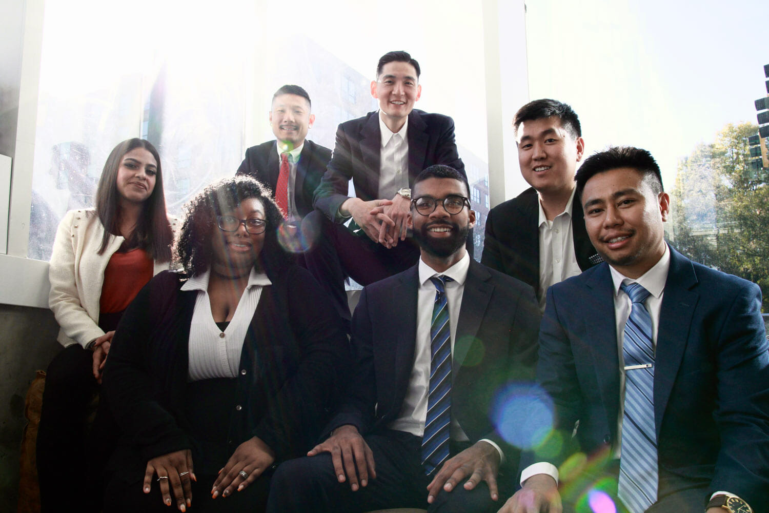 group of people taking photo